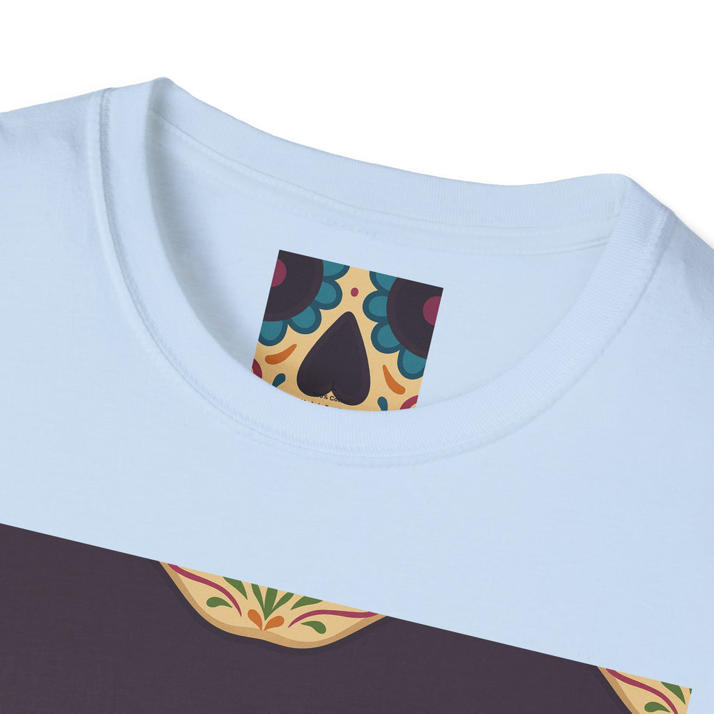 MOSAiC | Day of the Dead T-Shirt, Unisex Graphic Tee, Halloween Shirt, Sugar Skull Top, Boho Festival Wear, Vintage Style Apparel