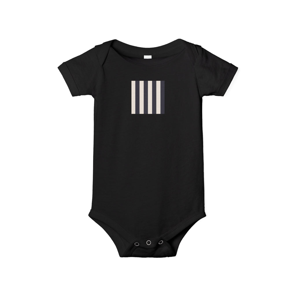MOSiQ | Day of the Dead Infant One Piece with Stripes, Cute Baby Bodysuit, Newborn Gift, Stylish Infant Outfit, Unisex Baby Clothes, Baby Shower Gift