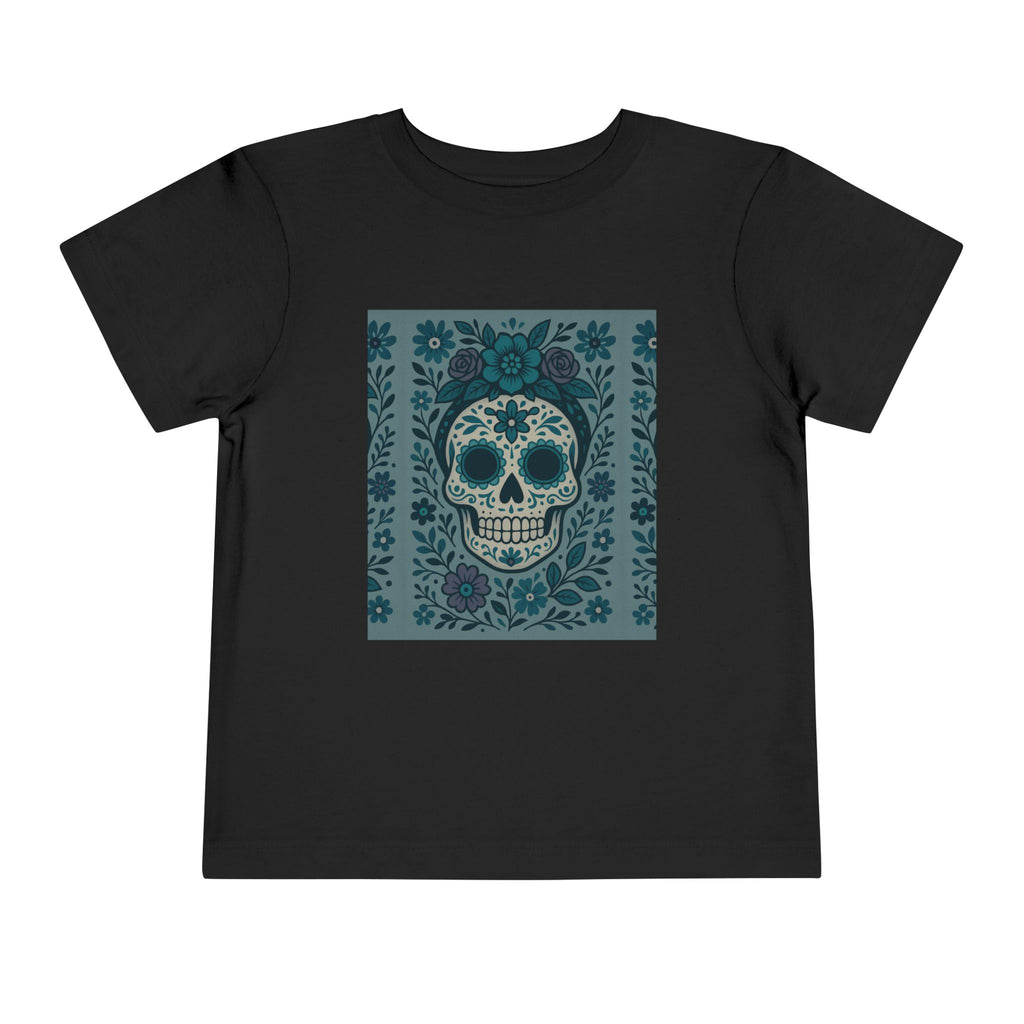 MOSiQ | Day of the Dead  Sugar Skull Toddler Tee, Kids' Halloween Shirt, Día de los Muertos Gift, Cute Toddler Outfit, Toddler Graphic T-Shirt