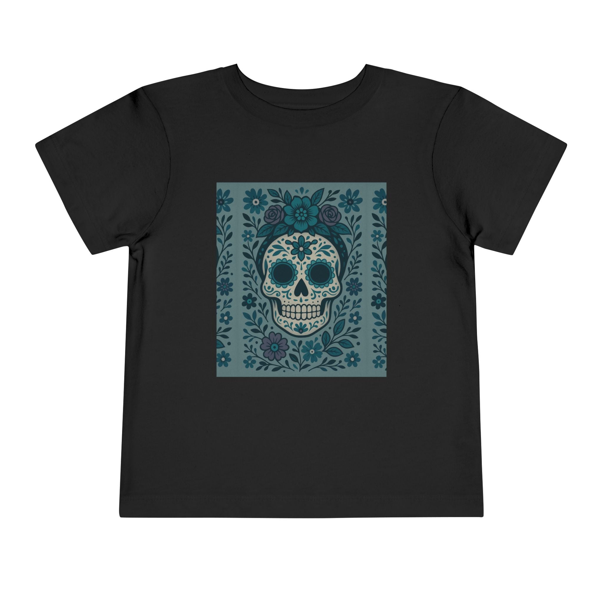 MOSiQ | Day of the Dead  Sugar Skull Toddler Tee, Kids' Halloween Shirt, Día de los Muertos Gift, Cute Toddler Outfit, Toddler Graphic T-Shirt