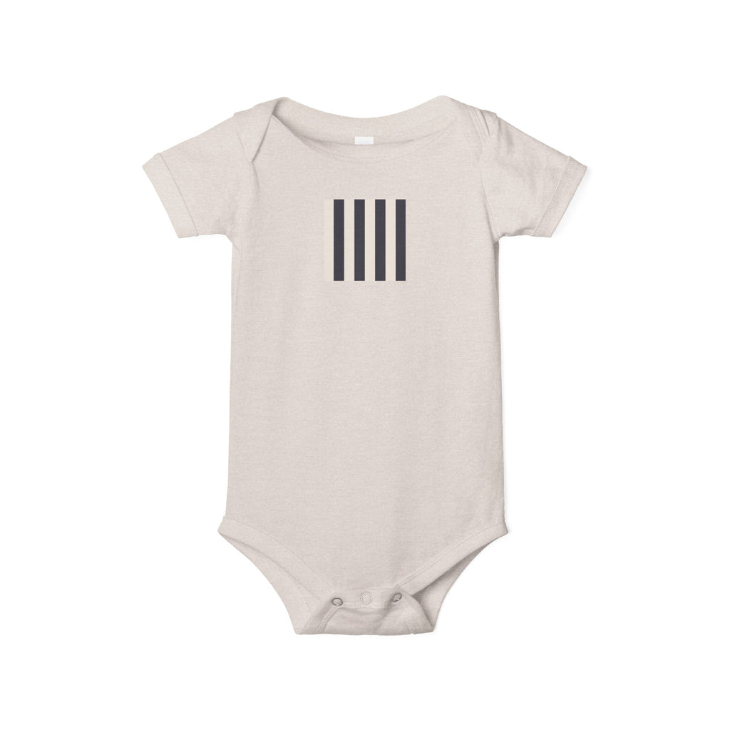 MOSiQ | Day of the Dead Infant One Piece with Stripes, Cute Baby Bodysuit, Newborn Gift, Stylish Infant Outfit, Unisex Baby Clothes, Baby Shower Gift