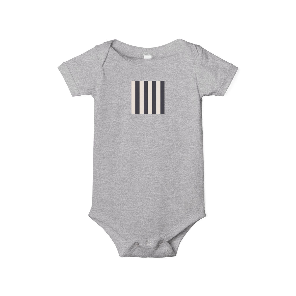 MOSiQ | Day of the Dead Infant One Piece with Stripes, Cute Baby Bodysuit, Newborn Gift, Stylish Infant Outfit, Unisex Baby Clothes, Baby Shower Gift