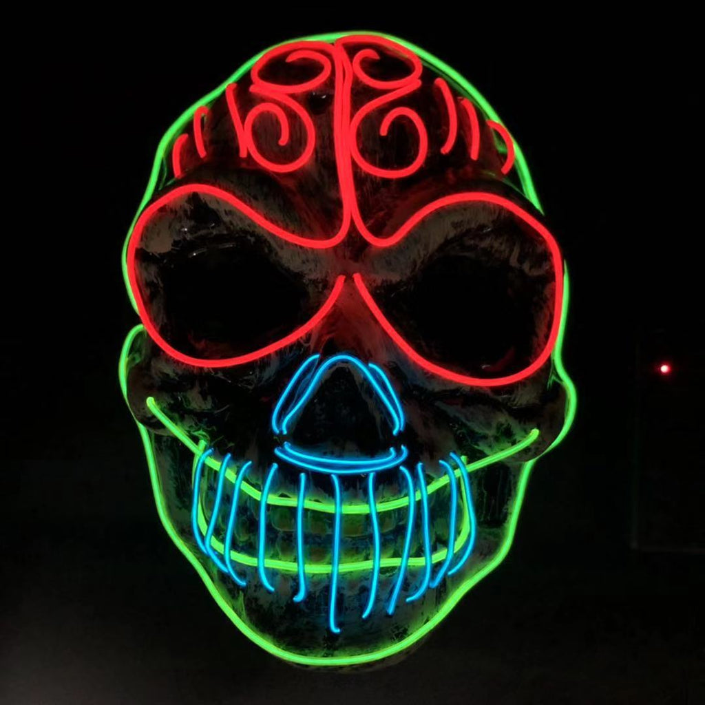 MOSiQ | Day of the Dead Halloween skull LED glowing mask