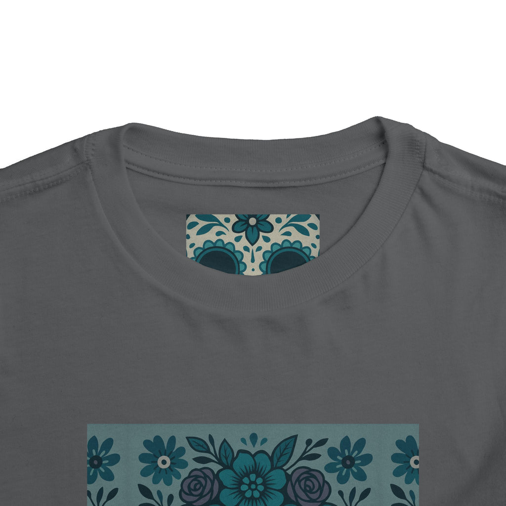 MOSiQ | Day of the Dead  Sugar Skull Toddler Tee, Kids' Halloween Shirt, Día de los Muertos Gift, Cute Toddler Outfit, Toddler Graphic T-Shirt