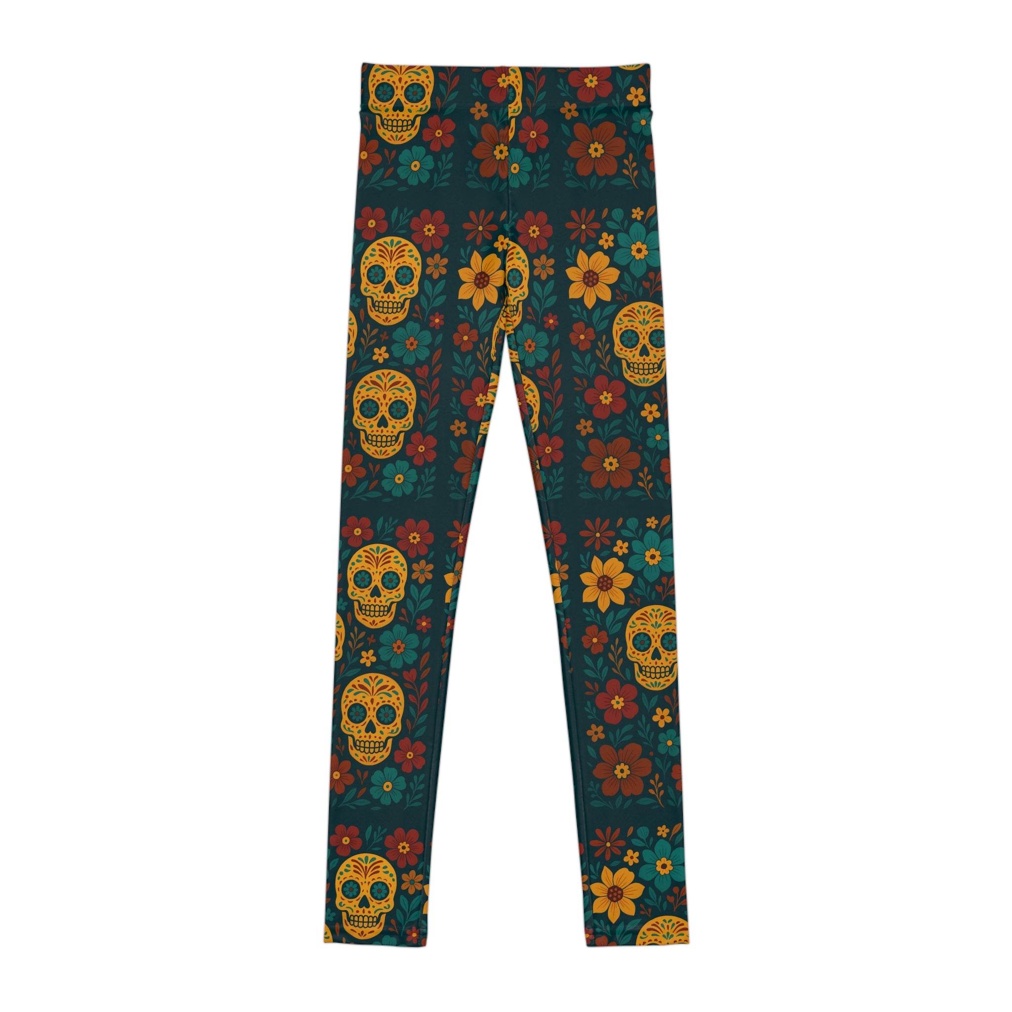 MOSIQ | Day of the Dead Skull Print Youth Leggings, Fun Activewear for Kids, Dia de los Muertos Leggings, Unique Gift for Young Fashionistas, Casual [...]