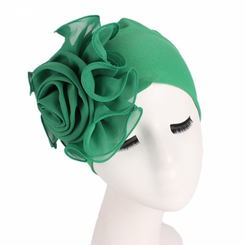 MOSiC | Day of the Dead Side big flower elastic bandana hat