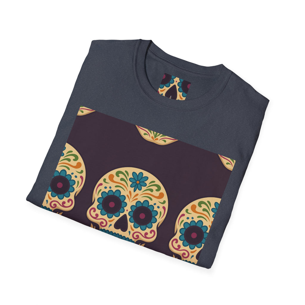 MOSAiC | Day of the Dead T-Shirt, Unisex Graphic Tee, Halloween Shirt, Sugar Skull Top, Boho Festival Wear, Vintage Style Apparel