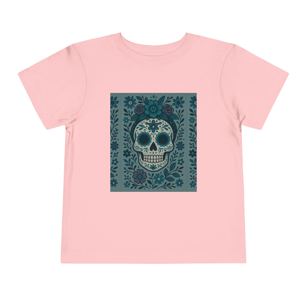 MOSiQ | Day of the Dead  Sugar Skull Toddler Tee, Kids' Halloween Shirt, Día de los Muertos Gift, Cute Toddler Outfit, Toddler Graphic T-Shirt