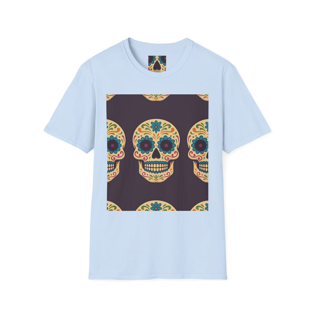 MOSAiC | Day of the Dead T-Shirt, Unisex Graphic Tee, Halloween Shirt, Sugar Skull Top, Boho Festival Wear, Vintage Style Apparel
