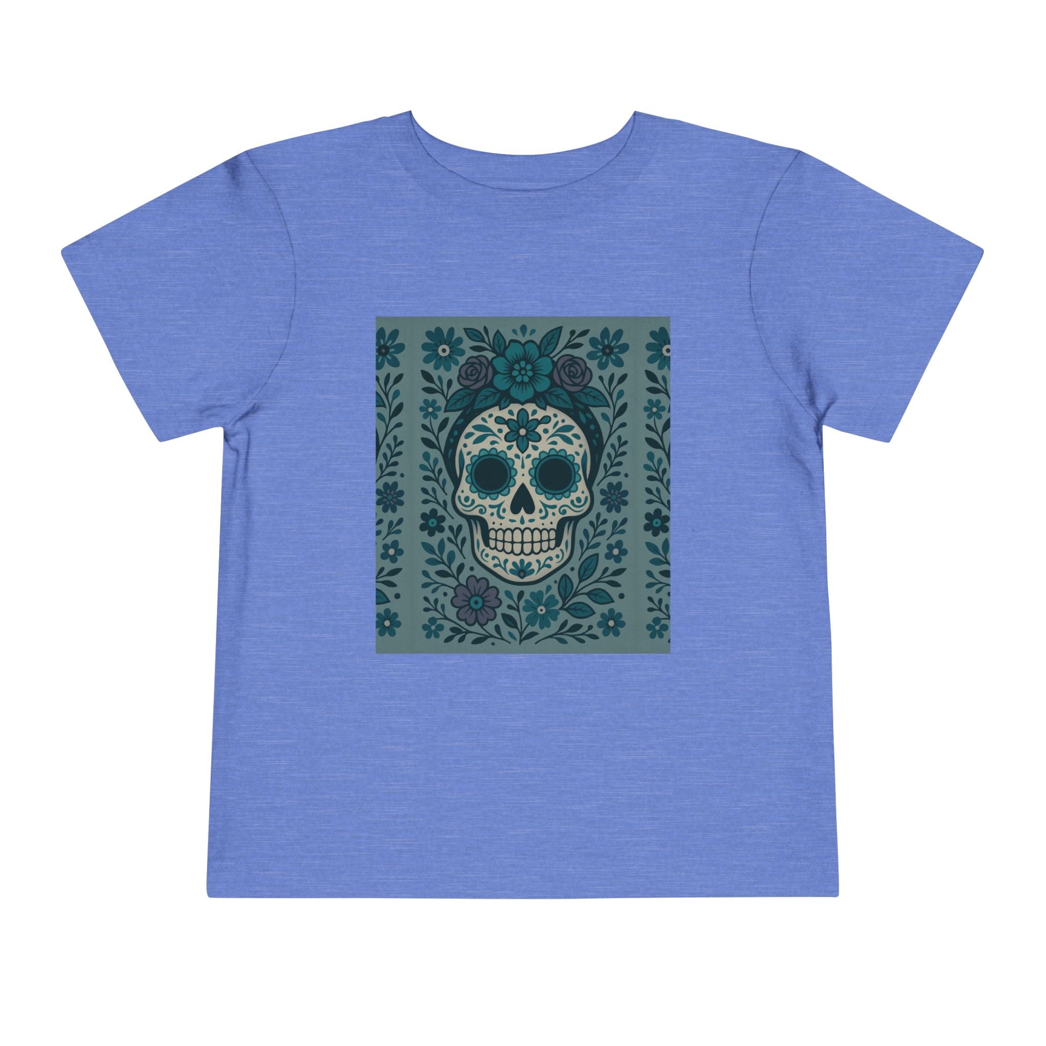 MOSiQ | Day of the Dead  Sugar Skull Toddler Tee, Kids' Halloween Shirt, Día de los Muertos Gift, Cute Toddler Outfit, Toddler Graphic T-Shirt