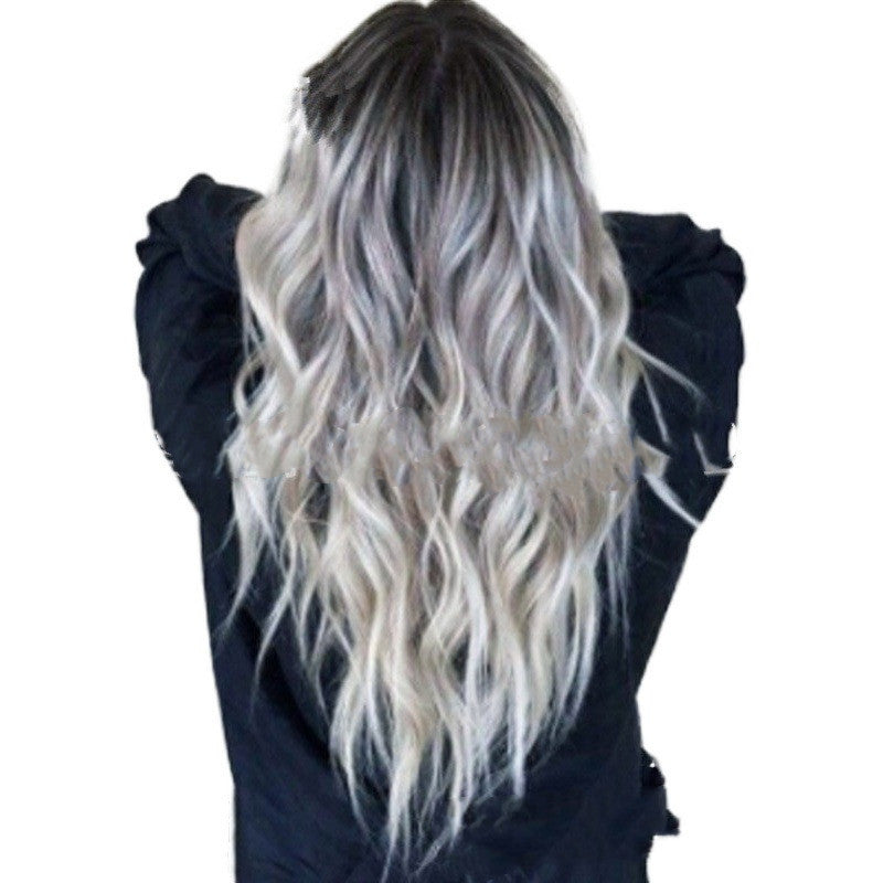 MOSiQ | Day of the Dead Wig Mid-Point Girls Fashion Mixed Color Micro-Volume Mid-Length Hair Realistic