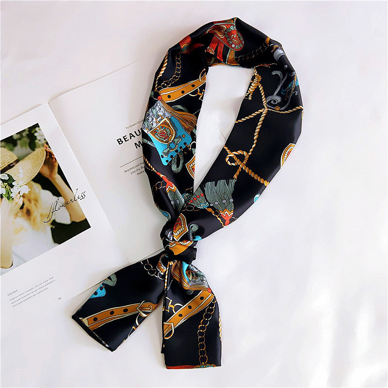MOSiQ | Day of the Dead Women's Silk Scarf Long Spring And Autumn Double-sided Dual-use