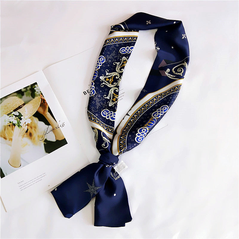 MOSiQ | Day of the Dead Women's Silk Scarf Long Spring And Autumn Double-sided Dual-use