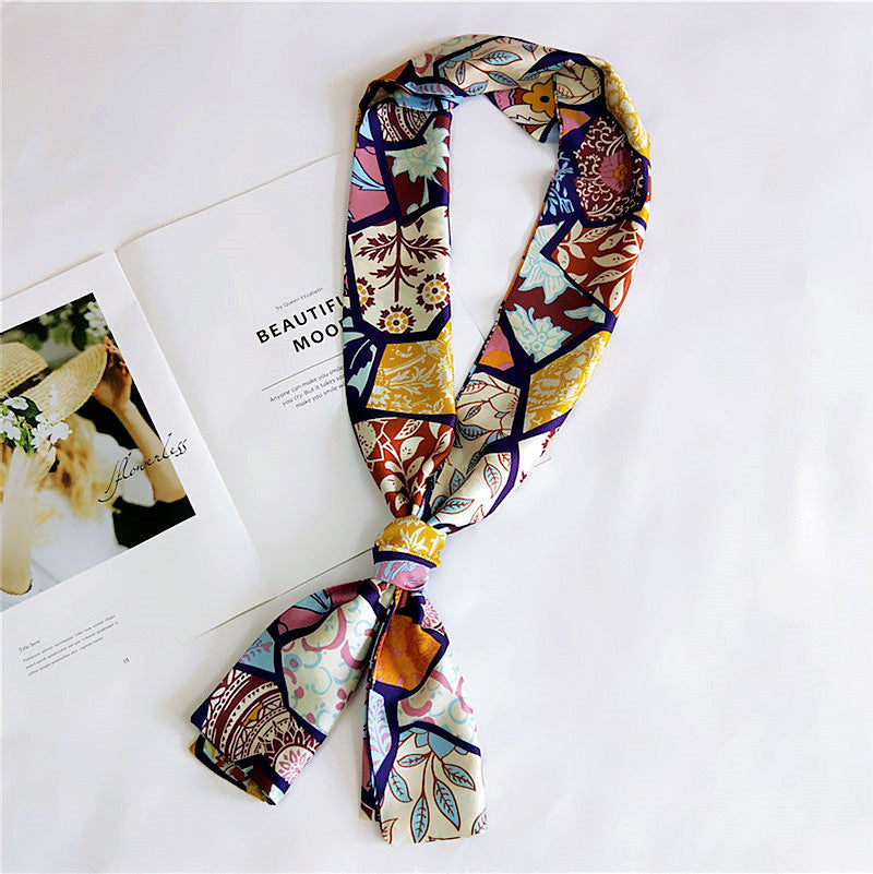 MOSiQ | Day of the Dead Women's Silk Scarf Long Spring And Autumn Double-sided Dual-use