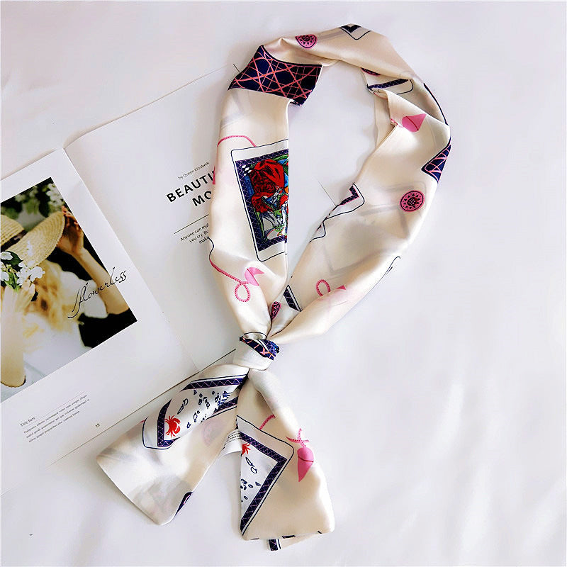 MOSiQ | Day of the Dead Women's Silk Scarf Long Spring And Autumn Double-sided Dual-use