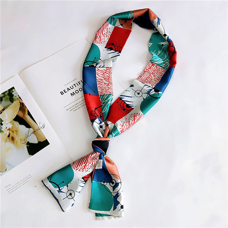 MOSiQ | Day of the Dead Women's Silk Scarf Long Spring And Autumn Double-sided Dual-use