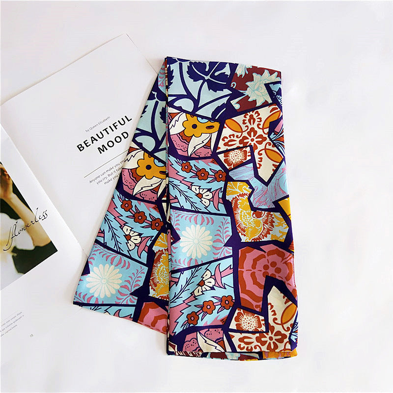 MOSiQ | Day of the Dead Women's Silk Scarf Long Spring And Autumn Double-sided Dual-use