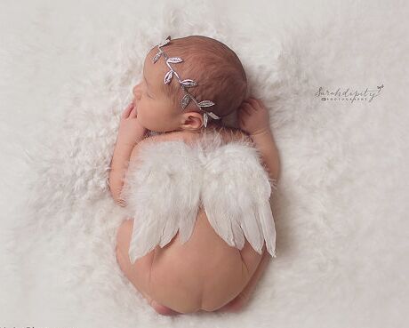 MOSiQ | Day of the Dead Newbornx Photography Props White Angel Wing Baby