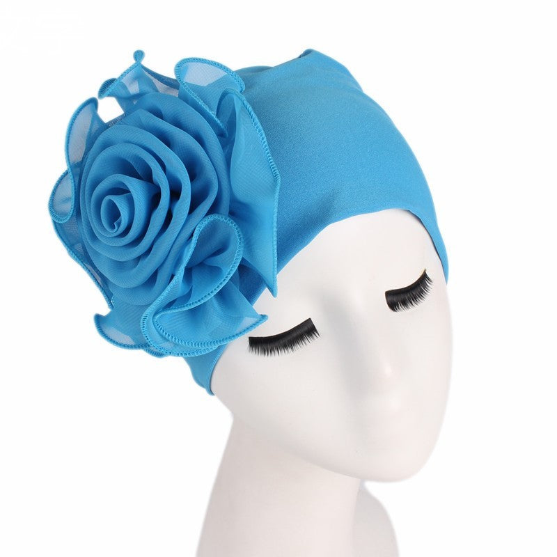 MOSiC | Day of the Dead Side big flower elastic bandana hat