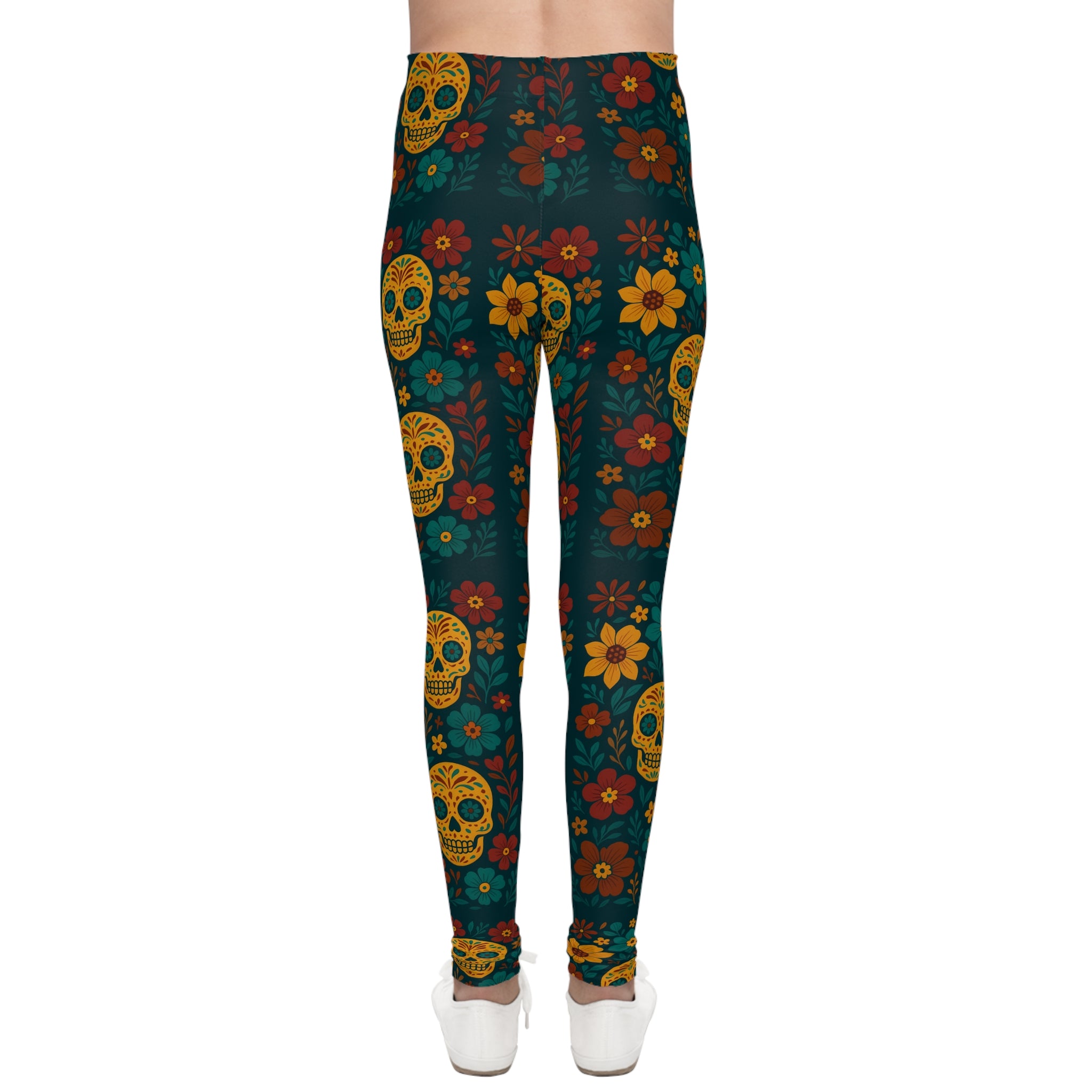 MOSIQ | Day of the Dead Skull Print Youth Leggings, Fun Activewear for Kids, Dia de los Muertos Leggings, Unique Gift for Young Fashionistas, Casual [...]