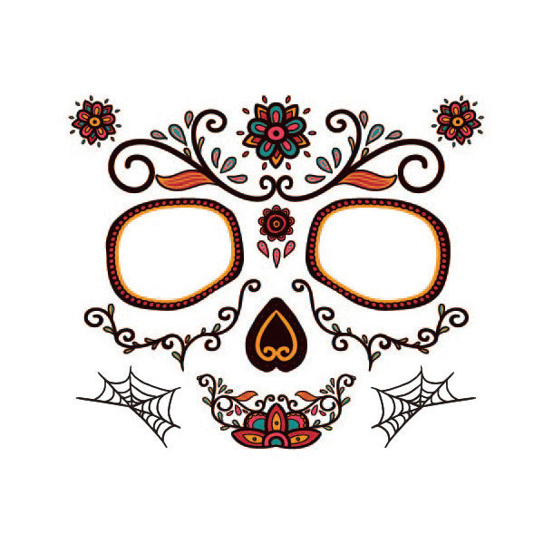 MOSiQ Day Of The Dead Face Pasters Tattoo Waterproof Funny