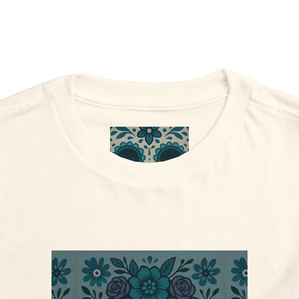 MOSiQ | Day of the Dead  Sugar Skull Toddler Tee, Kids' Halloween Shirt, Día de los Muertos Gift, Cute Toddler Outfit, Toddler Graphic T-Shirt