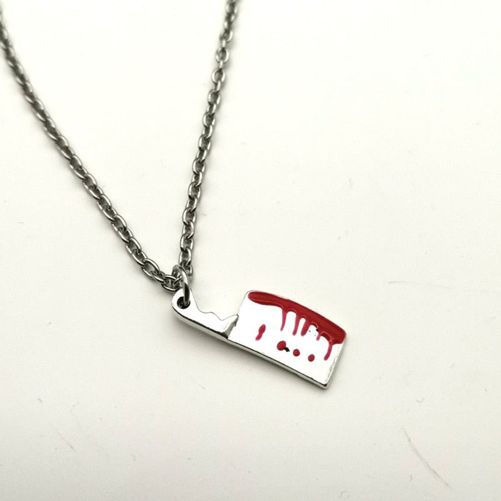MOSiQ Day of the DeadTibetan Silver Kitchen Knife Pendant Necklace Day Of The Dead