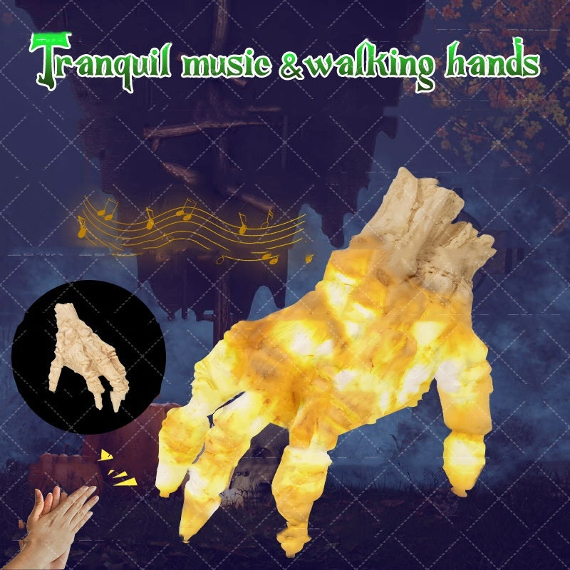 MOSiQ Day of the Dead Halloween Electric Luminous Crawling Hand Animated Decoration Induction Luminous Decoration Zombie Hand With Spooky Sound