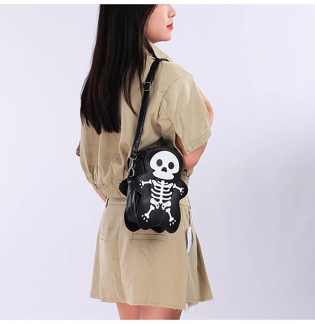 MOSiQ Day of the Dead Halloween Skull Shoulder Bag Girls Fashion Funny Cute Messenger Crossbody Bags Women Small Phone Bag