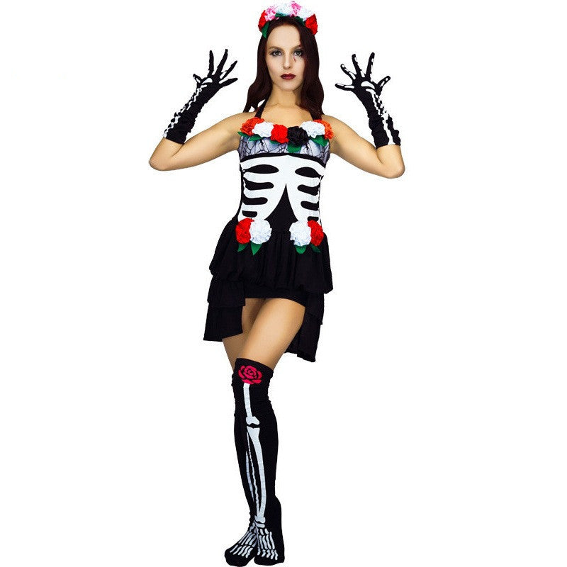 MOSiQ | Day of the Dead Women's Undead Ghost Bone Costume