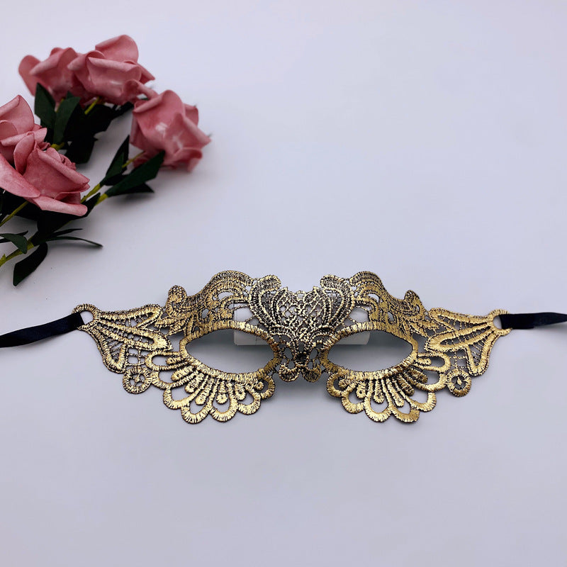MOSiQ | Day of the DeadHalloween Adult Princess Masquerade Golden Lace Mask Bronzing Half Face Eye Mask For Women