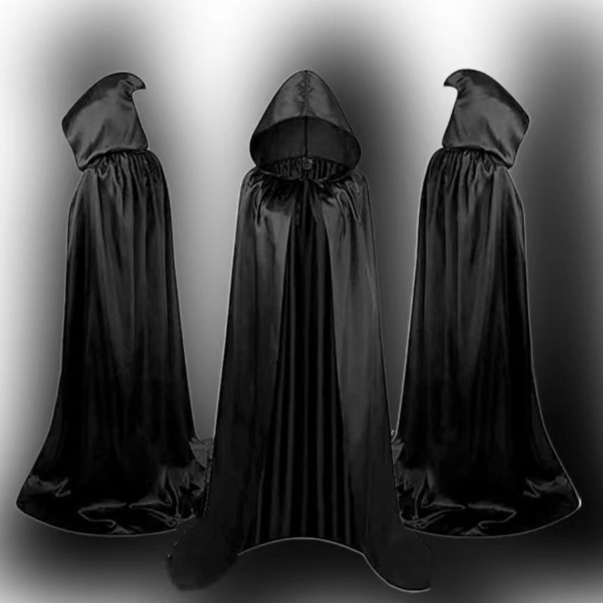 MOSiC | Day of the Dead Halloween Cloak Costumes Wizard Cloak For Children Hooded Capes Mantle Black Party Decoration