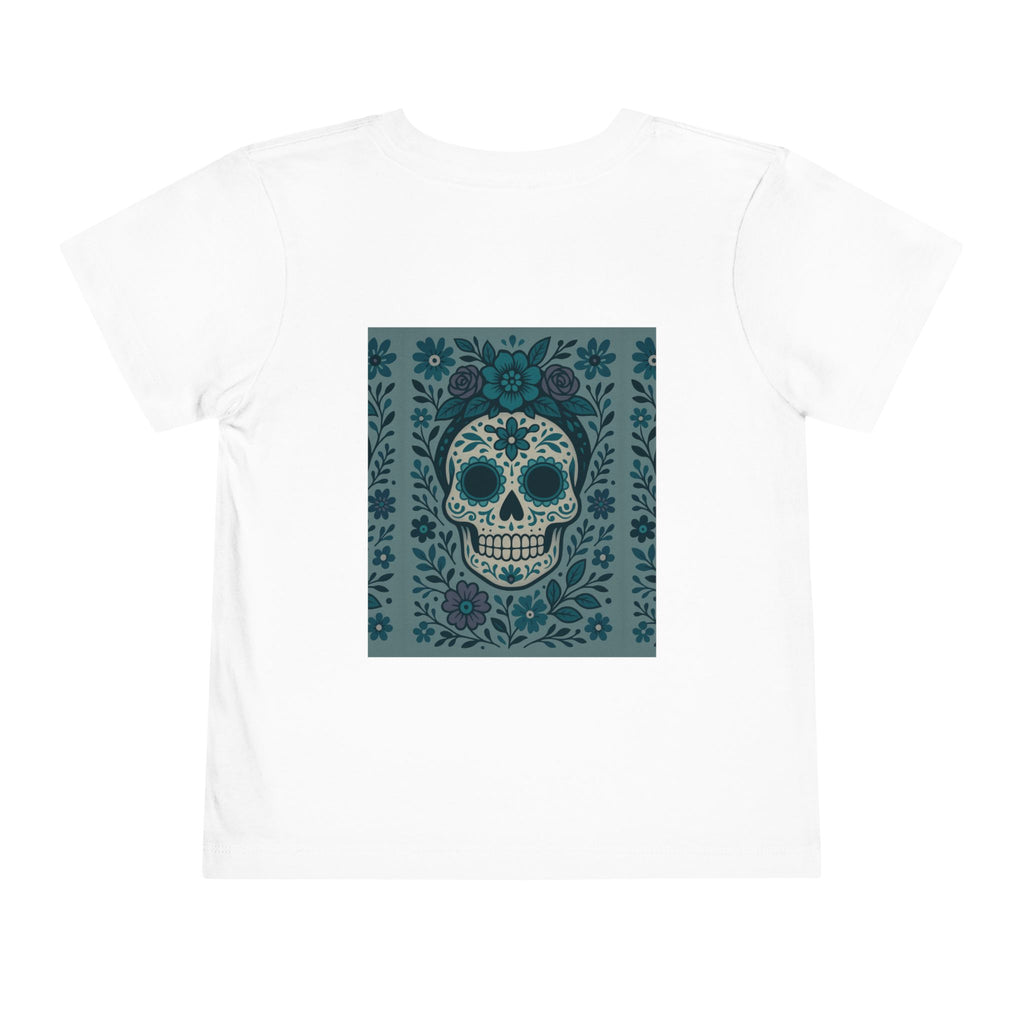 MOSiQ | Day of the Dead  Sugar Skull Toddler Tee, Kids' Halloween Shirt, Día de los Muertos Gift, Cute Toddler Outfit, Toddler Graphic T-Shirt