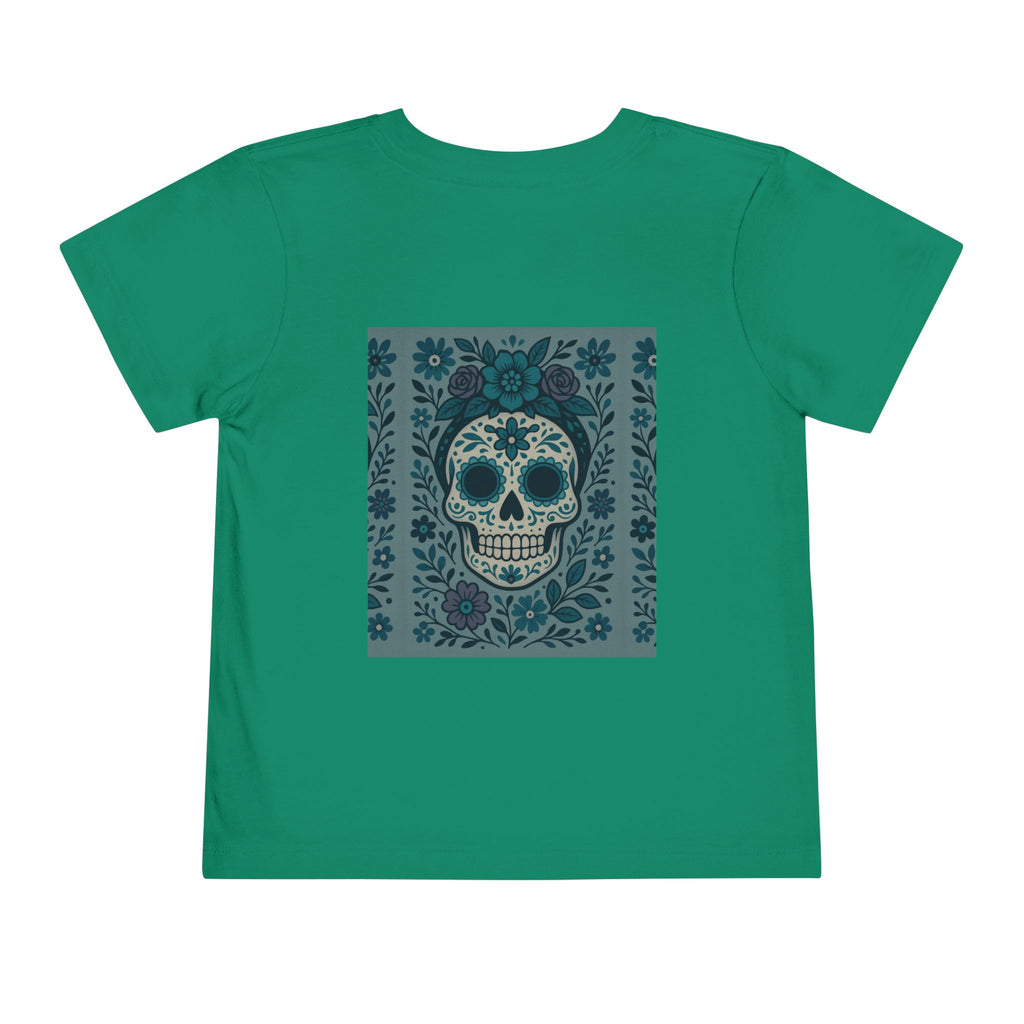 MOSiQ | Day of the Dead  Sugar Skull Toddler Tee, Kids' Halloween Shirt, Día de los Muertos Gift, Cute Toddler Outfit, Toddler Graphic T-Shirt