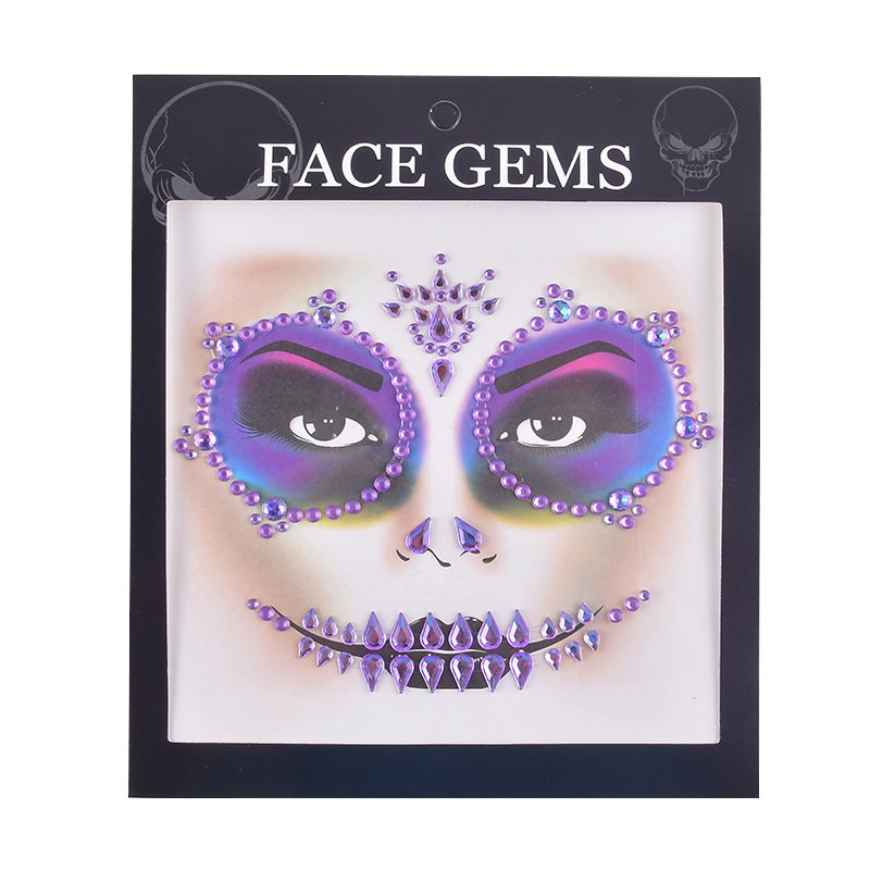 MOSiC | Day of the Dead  Tattoo Stickers Dead Ghost Festival Face