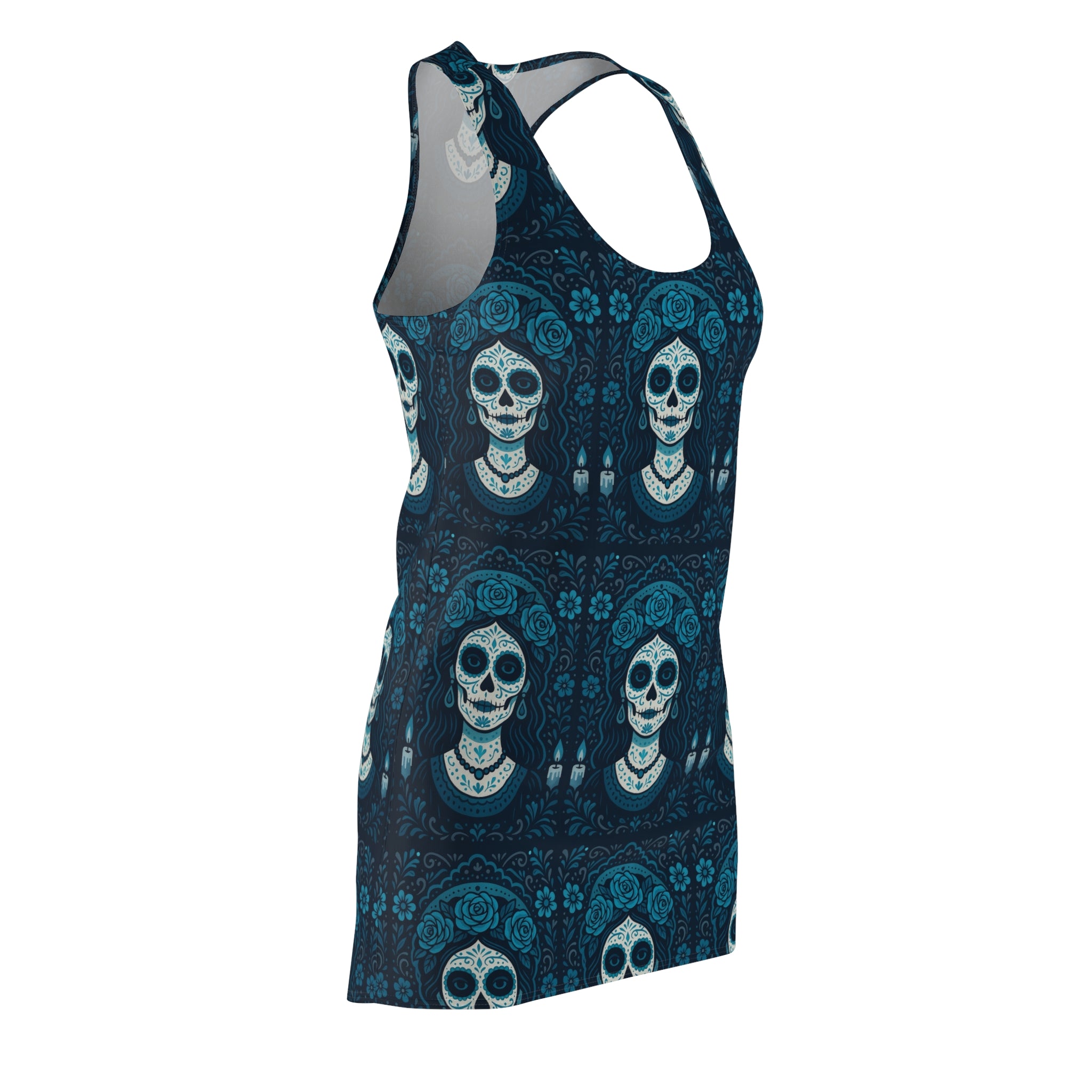 MOSiQ Day of the Dead Skull Dress | Vintage Party Wear, Bohemian Style, Unique Gift, Summer Dress, Festival Outfit