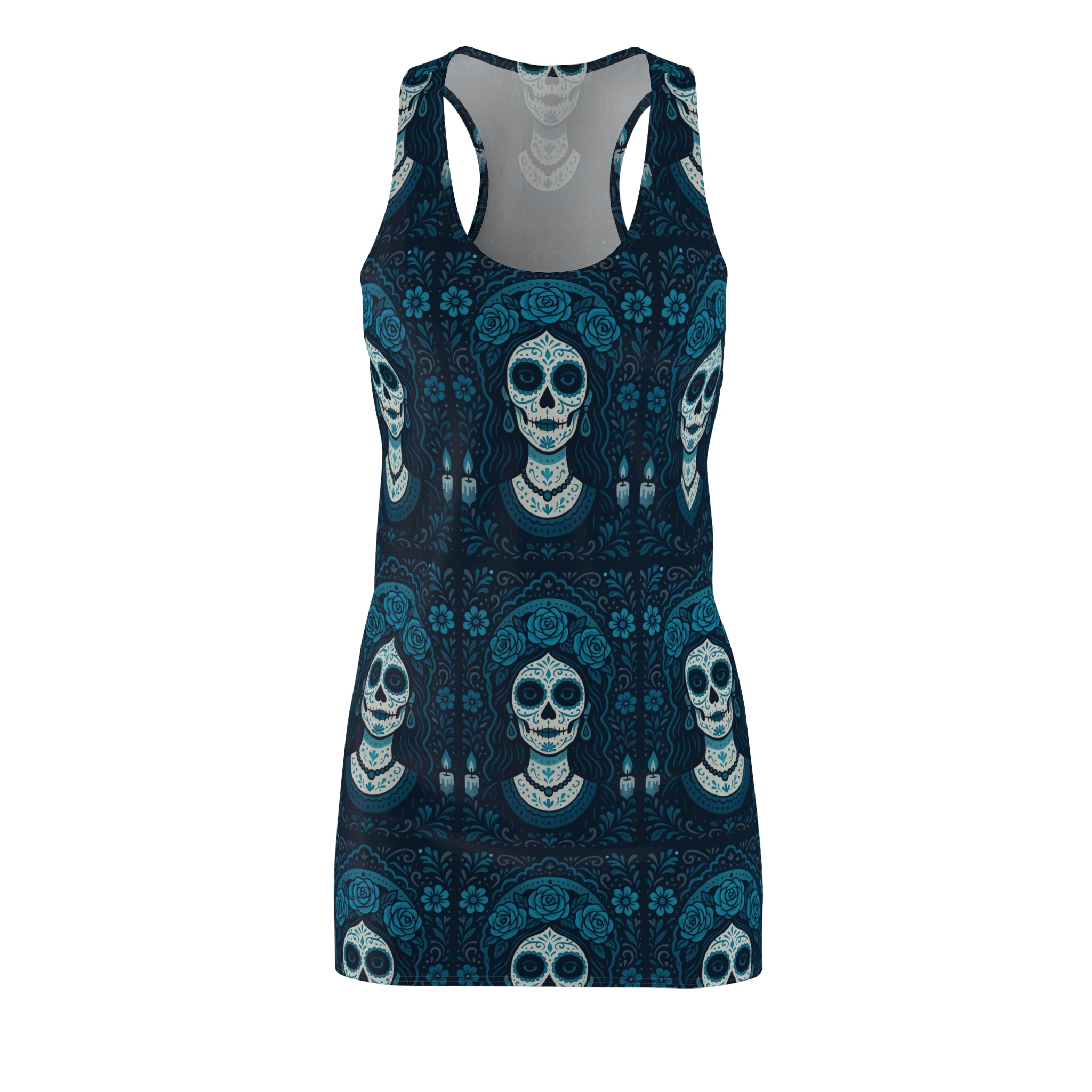 MOSiQ Day of the Dead Skull Dress | Vintage Party Wear, Bohemian Style, Unique Gift, Summer Dress, Festival Outfit