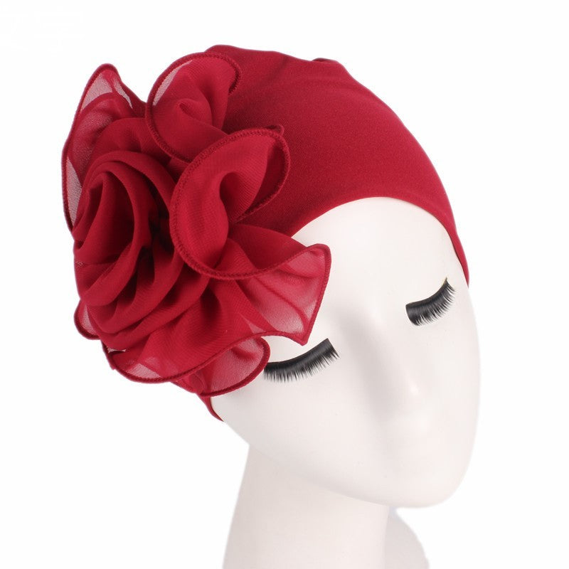 MOSiC | Day of the Dead Side big flower elastic bandana hat