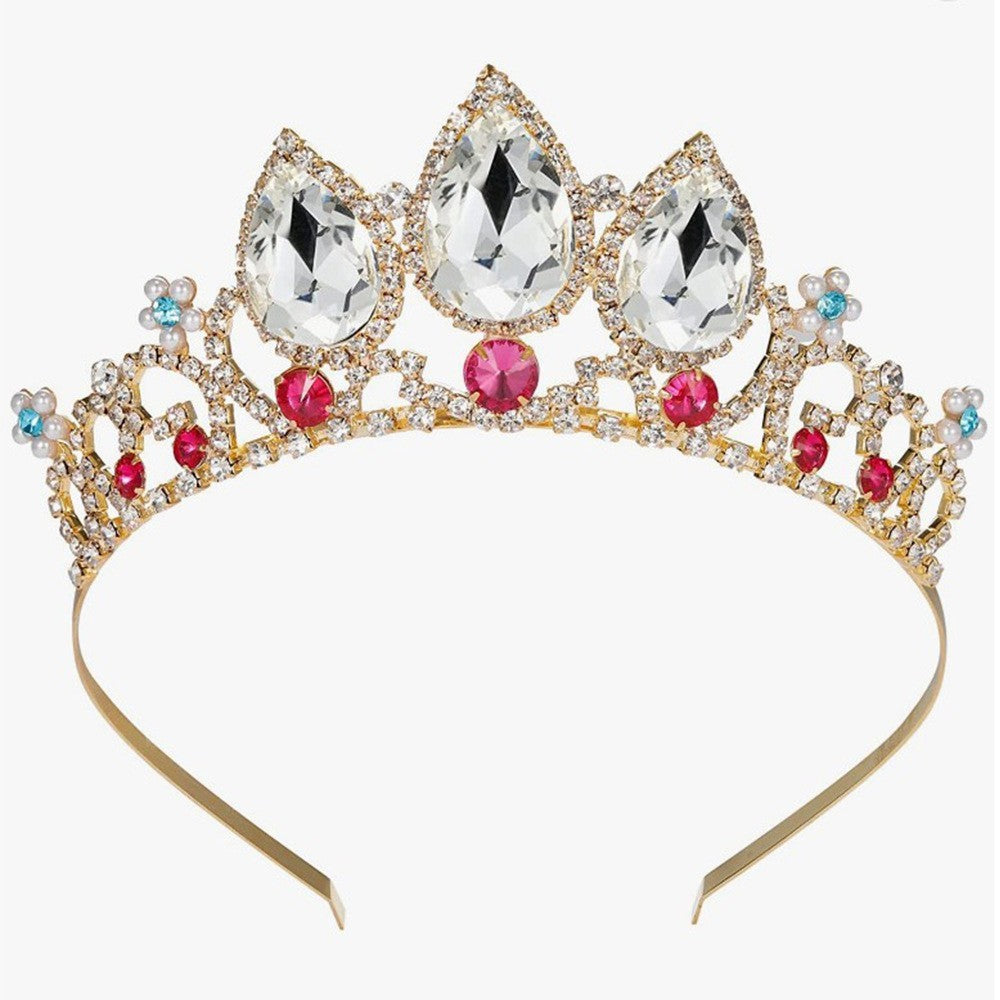 MOSiC | Day of the Dead Crown Hair Ornament Water Drop Decoration Crown Girl Rhinestone Hairpin