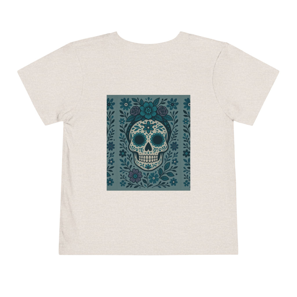 MOSiQ | Day of the Dead  Sugar Skull Toddler Tee, Kids' Halloween Shirt, Día de los Muertos Gift, Cute Toddler Outfit, Toddler Graphic T-Shirt