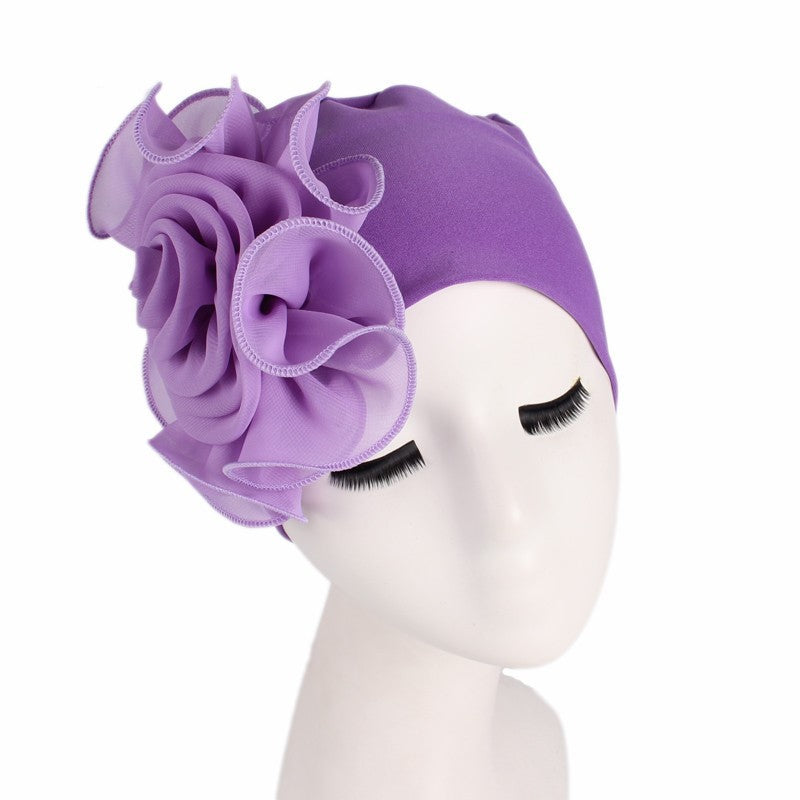 MOSiC | Day of the Dead Side big flower elastic bandana hat
