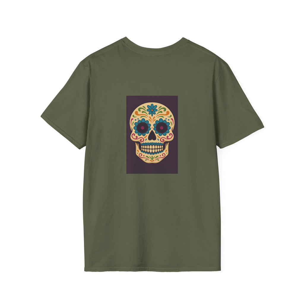 MOSAiC | Day of the Dead T-Shirt, Unisex Graphic Tee, Halloween Shirt, Sugar Skull Top, Boho Festival Wear, Vintage Style Apparel