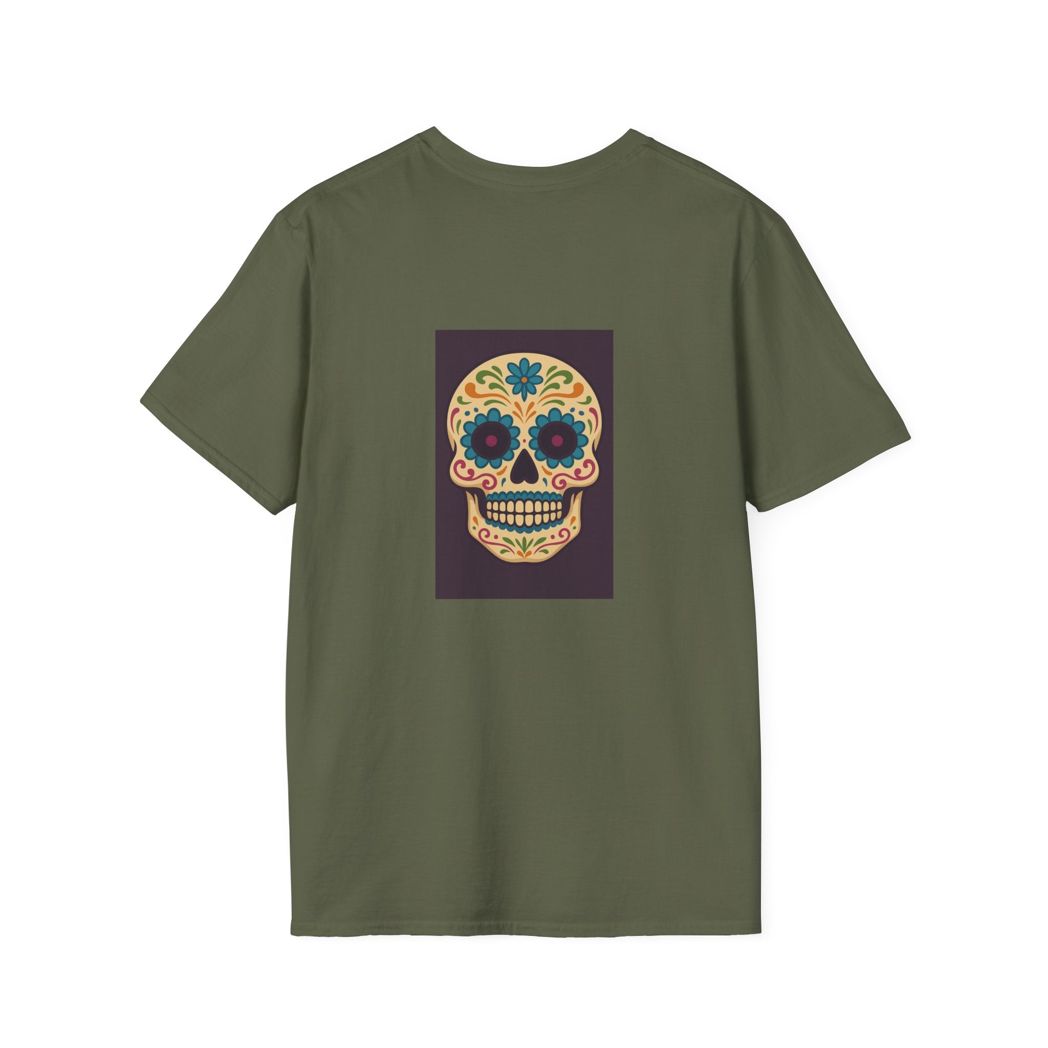 MOSAiC | Day of the Dead T-Shirt, Unisex Graphic Tee, Halloween Shirt, Sugar Skull Top, Boho Festival Wear, Vintage Style Apparel