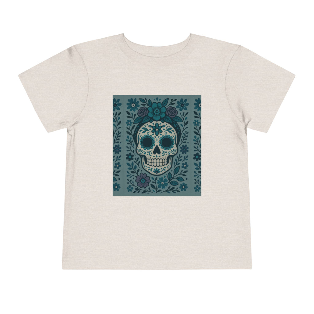 MOSiQ | Day of the Dead  Sugar Skull Toddler Tee, Kids' Halloween Shirt, Día de los Muertos Gift, Cute Toddler Outfit, Toddler Graphic T-Shirt