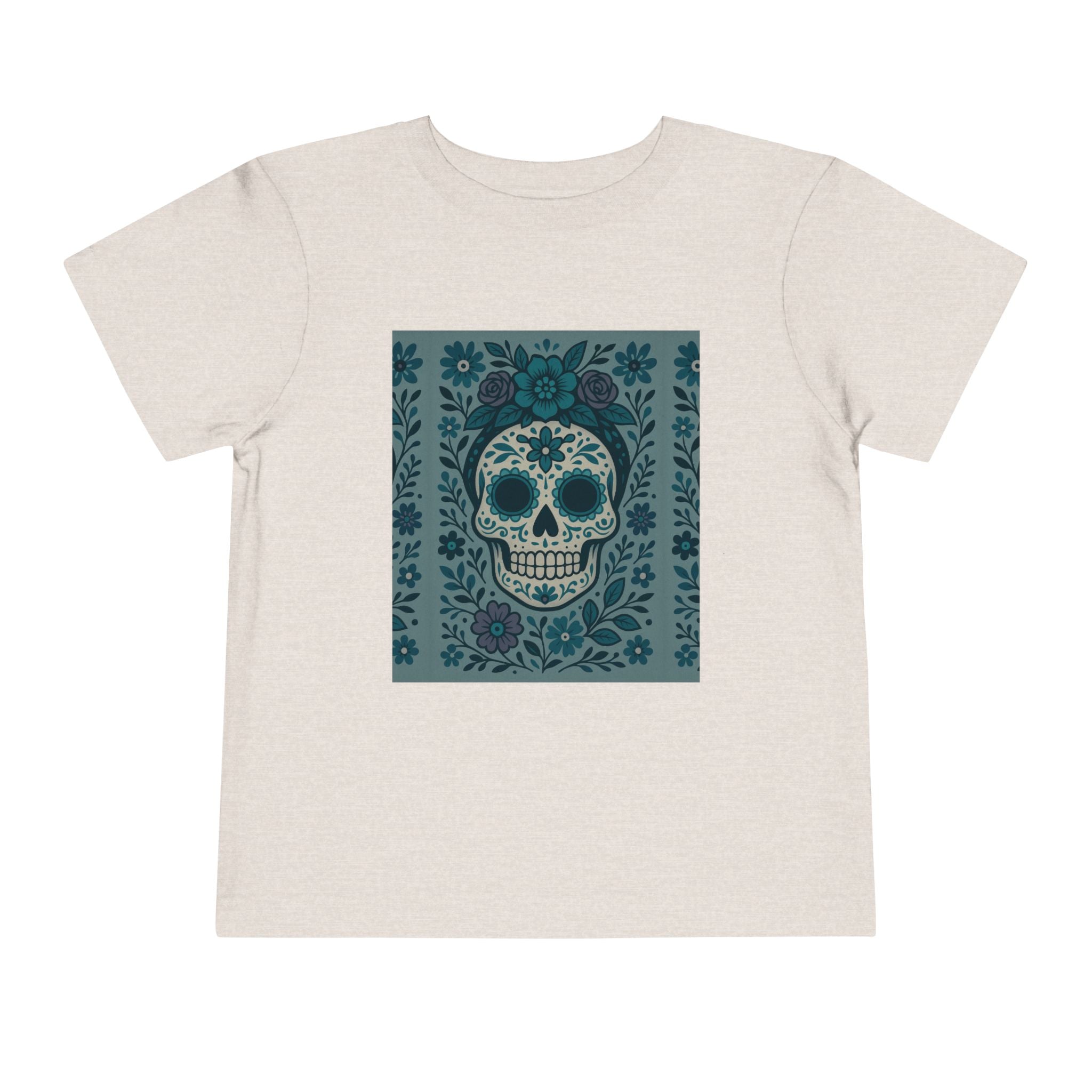 MOSiQ | Day of the Dead  Sugar Skull Toddler Tee, Kids' Halloween Shirt, Día de los Muertos Gift, Cute Toddler Outfit, Toddler Graphic T-Shirt