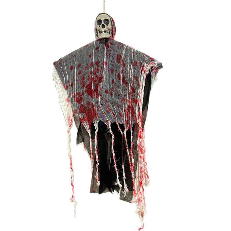 MOSiQ Day of the Dead Halloween Decoration Blood-dyed Luminous Skull Hanging Ghost Outdoor Ornaments