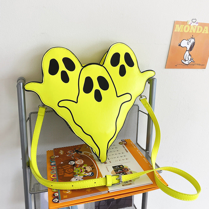 MOSiQ Day of the Dead Halloween Bags Funny 3D Cartoon Ghost Cartoon Shoulder Bags Women Cute Cell Phone Purses Crossbody Bag