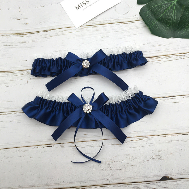 MOSiC | Day of the Dead New Bowknot Bridal Socks Bridal Rhinestone Stockings Garters Engagement Gifts Overseas One Piece Drop Shipping