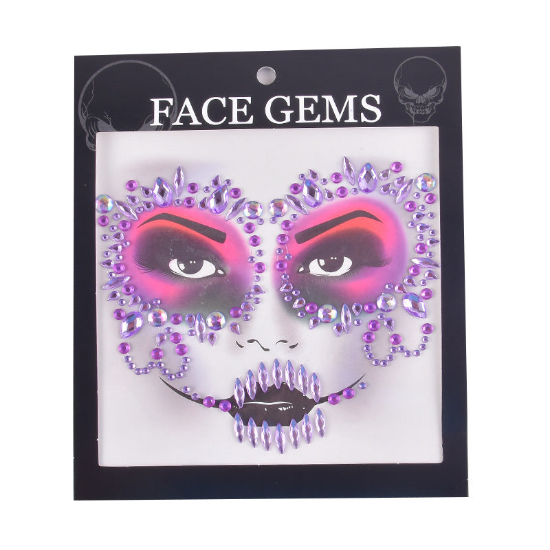 MOSiC | Day of the Dead  Tattoo Stickers Dead Ghost Festival Face