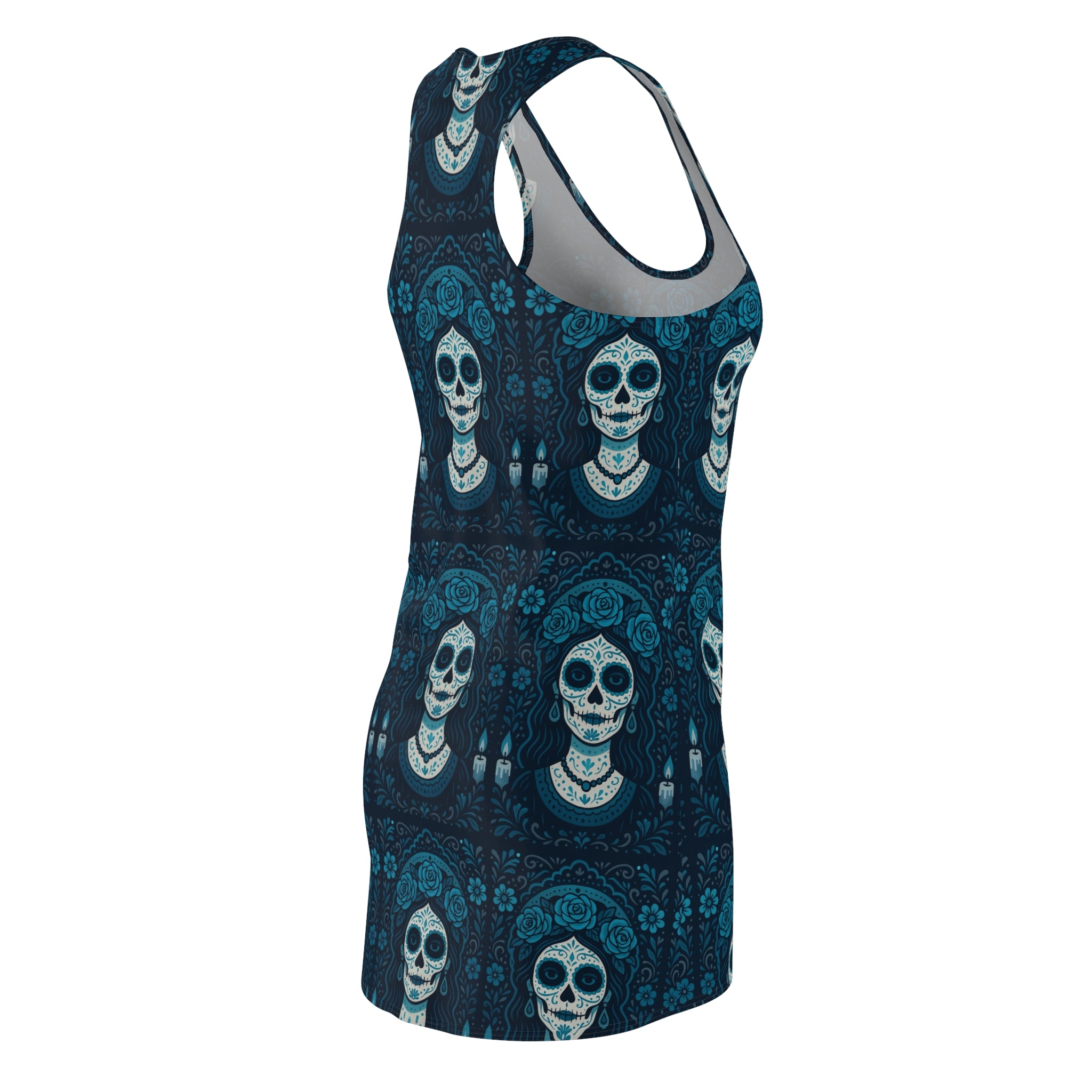 MOSiQ Day of the Dead Skull Dress | Vintage Party Wear, Bohemian Style, Unique Gift, Summer Dress, Festival Outfit